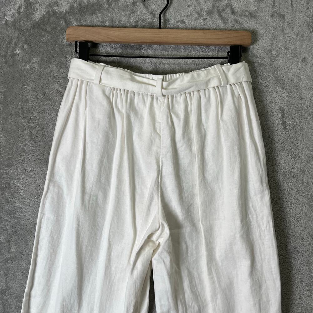 Banana Republic Rowan Wide Leg Pants‎ Linen Cotton Blend 2 Coastal Lightweight - Picture 2 of 6